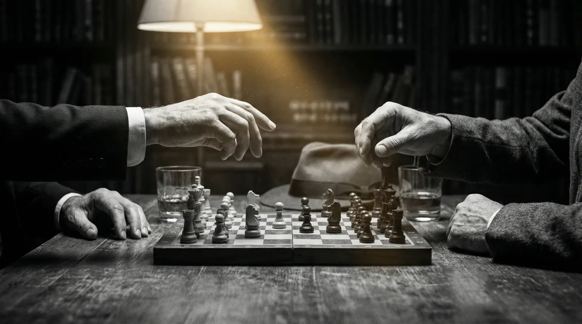 福利姬 艺术探索系列 - 非线性叙事，棋盘上的对弈象征命运的交错